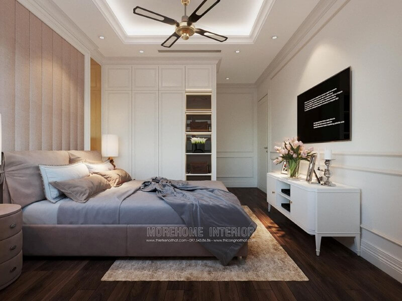 Mẫu giường ngủ hiện đại bọc nỉ cao cấp ấn tượng Nội thất chung cư hiện đại